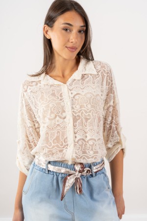 camisa Olivia con camisa de encaje trabajada Olivia con encaje. Camisa Olivia con encaje trabajado