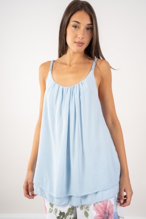 top sin mangas Jolie con correas de trenza suave Jolie Tank Top con tientas suave trenza Jolie Top Top con correas de hombro tre