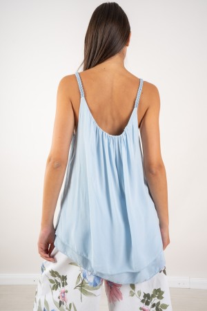 jolie tank top with soft braid straps Jolie tank top with soft braid treks Jolie tank top with soft braid shoulder straps
