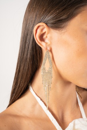 orecchini rombo strass a cascate  orecchini rombo strass a cascate  orecchini rombo strass a cascate