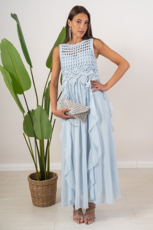 mega Dress with Bolero Sleeveless Fringed Mega Dress with Bolero Sleeveless Fringed Mega Dress with Fringed Sleeveless Bolero