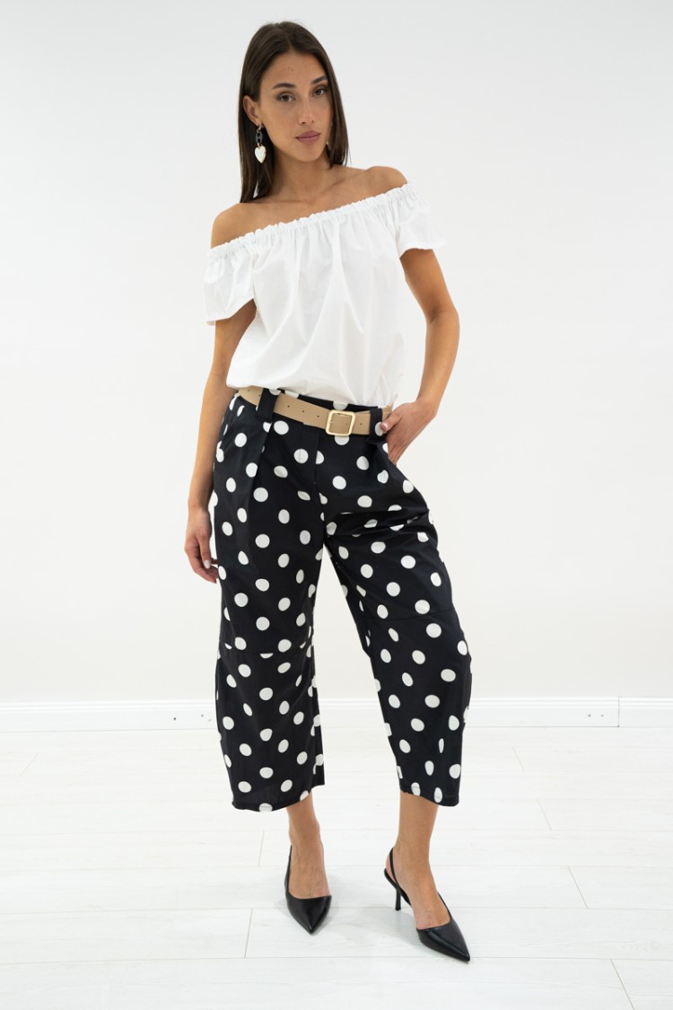 Blusa Orchidea con elastico sulle spalle Blusa Orchidea con elastico sulle spalle Blusa Orchidea con elastico sulle spalle