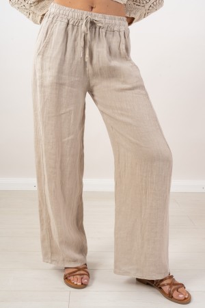 pantalones de lino Silvia Pantalones de silvia en lino Silvia Pantalones en lino