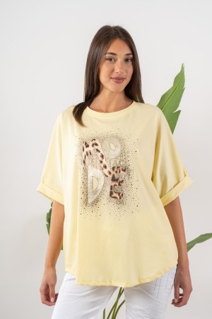 over fashion t-shirt with print and rhinestone t-shirt over fashion with print and rhinestone t-shirt over fashion with print an