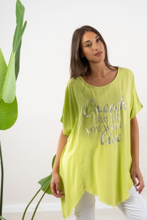 rosaria Curvy Camiseta con diamantes de imitación y Frente Escribió Rosaria Curvy Camiseta con Rhinestone y Frente Escrito Rosar