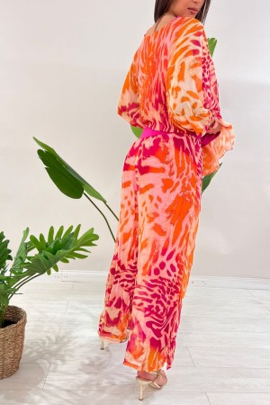 Coordinato Ginevra fantasia Animalier blusa e pantalone  Coordinato Ginevra fantasia Animalier blusa e pantalone  Coordinato ...