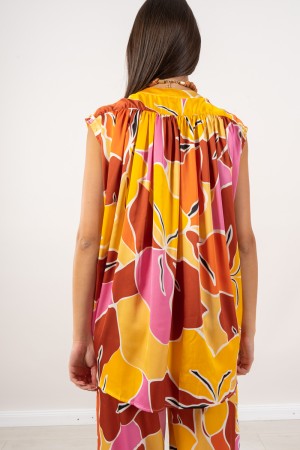 camicia smanicata coriandolo fantasia colorata  camicia smanicata coriandolo fantasia colorata  camicia smanicata coriandolo ...