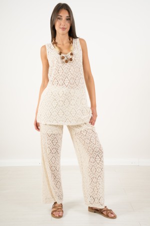 pantalone cicada in lace 