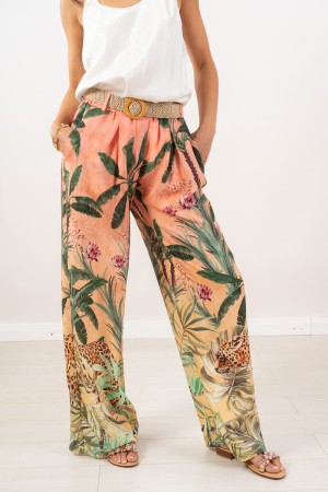 cheetah pants with fantasy and belt 