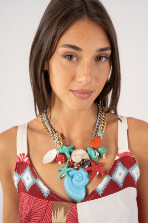 collar Ariel con conchas y piedras Ariel Collar con conchas y piedras Collar Ariel con conchas y piedras