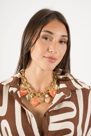 collana cuore sacro con pendenti a forma di cuore  collana cuore sacro con pendenti a forma di cuore  collana cuore sacro con...