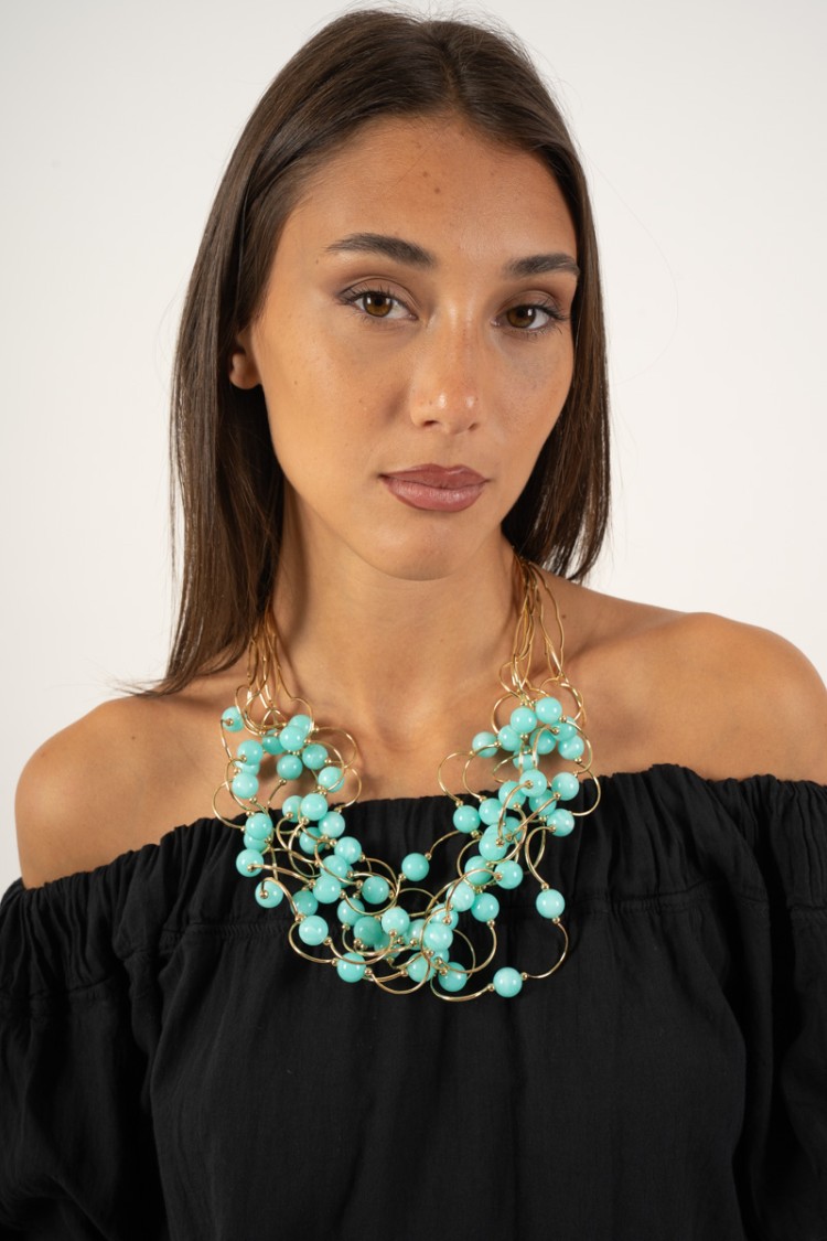 lucrezia Collar Filamentos con bolas Collar Lucrezia Filamentos con bolas Collar Lucrezia Filamentos con Bolas