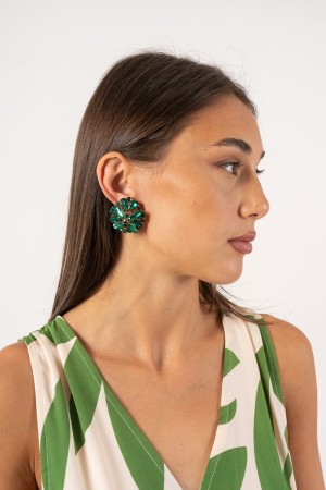 pendientes naturales con pendientes de joya de clip de flor natural con pendientes de pendientes de joya flor natural con joya d