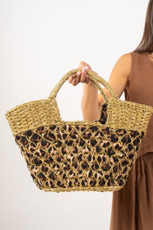 panier Kendal Fantasy Leopard et Gold Panier Kendal Fantasy Leopard et Panier d'or Kendal Fantasy Leopard et Or