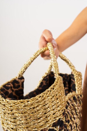 cesta Kendal Fantasía Leopardo y Cesta de oro Kendal Fantasy Leopard y Cesta de oro Kendal Fantasy Leopard y Oro