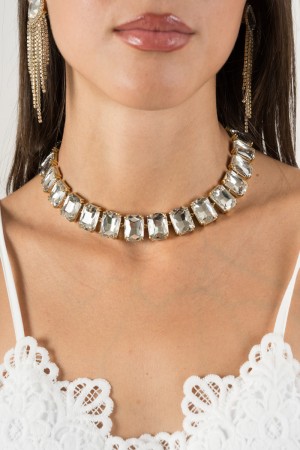 Collana Diamante con pietre luminose Collana Diamante con pietre luminose Collana Diamante con pietre luminose
