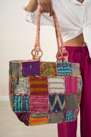 bolso de la mandala de la paja con el patchwork imprime la bolsa de la mandala de la paja con el patchwork imprime la bolsa de l
