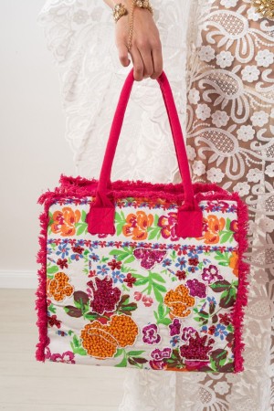 paoletta Sac dans de grands tissus carrés avec un sac de paoletta de la côte dans un grand tissu carré avec Sfrangatu ...