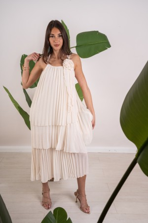 lUCREZIA LONG LUCREZIA Vestido largo vestido Lucrezia plisado vestido largo plisado Lucrezia