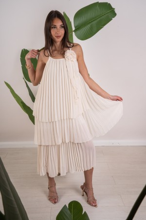 lUCREZIA LONG LUCREZIA Vestido largo vestido Lucrezia plisado vestido largo plisado Lucrezia