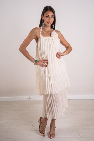 lUCREZIA LONG LUCREZIA Vestido largo vestido Lucrezia plisado vestido largo plisado Lucrezia