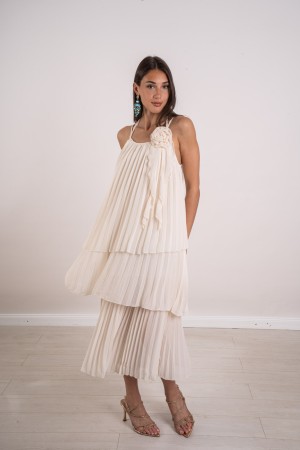 lUCREZIA LONG LUCREZIA Vestido largo vestido Lucrezia plisado vestido largo plisado Lucrezia