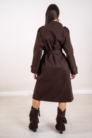 trench sole in Ecocamoscuscio Double chest Trench suny sole in Ecocamoscio Double chest Trench suny in Ecocamoscio double chest