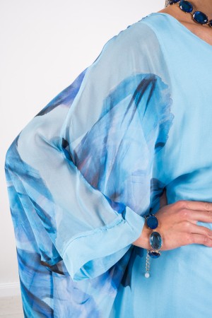 Coordinato Marocco con stampa floreale e pantalone tinta unita Coordinato Marocco con stampa floreale e pantalone tinta unita...