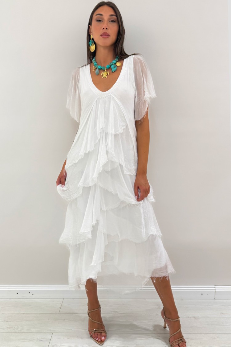 Robe longue Nelly avec de longues becs de robe Nelly avec de longues taches de robe Nelly avec des flexes