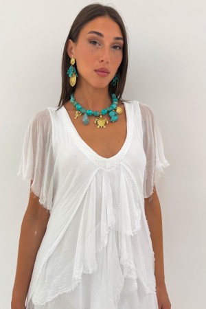 Robe longue Nelly avec de longues becs de robe Nelly avec de longues taches de robe Nelly avec des flexes