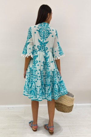 Short Santorini dress in fantasy short dress Santorini in fancy short dress Santorini in fantasy