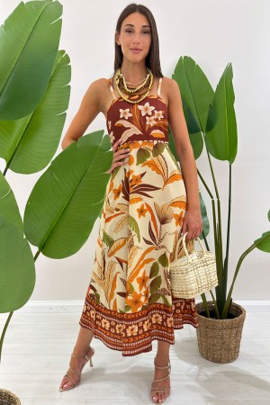Langes Maxi Tropisches Kleid Fiorina Hot Shades Sommerkleid Lange Maxi Tropische Fiorina Hot Shades Sommerkleid ... \ t.