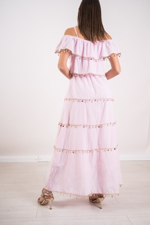 libelle Kleid mit Pausen mit Pailletten Kleid Dragonfly bricht mit Paillettenkleid-Libellenkleid in Balze mit Pailletten