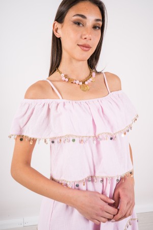 dragonfly Vestido con roturas con lentejuelas Dragonfly Roths con vestido de libélula con lentejuelas en Balze con lentejuelas