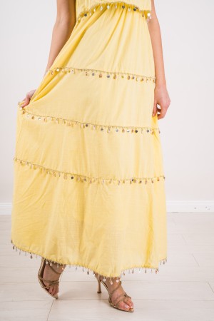 libelle Kleid mit Pausen mit Pailletten Kleid Dragonfly bricht mit Paillettenkleid-Libellenkleid in Balze mit Pailletten