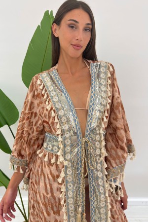 Cardigan Valeria lungo modello caftano Cardigan Valeria lungo modello caftano Cardigan Valeria lungo modello caftano