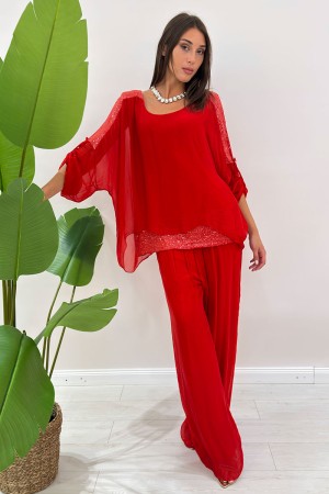 Isabel-koordinierte Hosen und Blusa-koordinierte Isabel-Hose und Blusa koordinierte Isabel Pantalone und Bluse