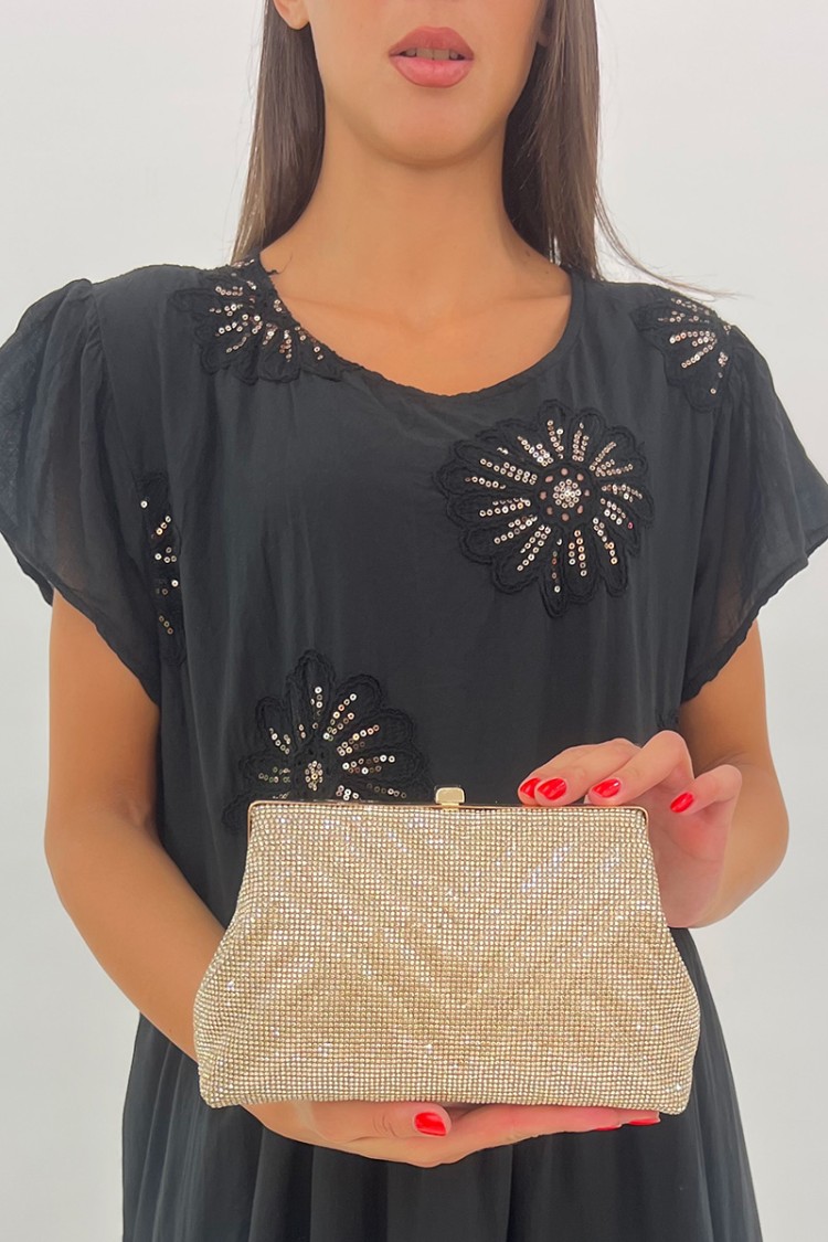 Bolsa de embrague Nelly con bolsas de embrague de diamantes de imitación Nelly con bolsas de embrague de diamantes de imitación 