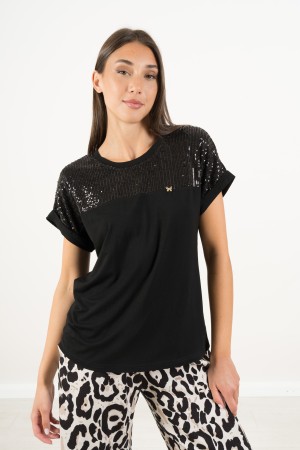 T-shirt Ester con paillettes  T-shirt Ester con paillettes  T-shirt Ester con paillettes