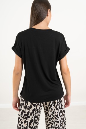Ester-T-Shirt mit Pailletten-T-Shirtester mit Pailletten-T-Shirtester mit Pailletten