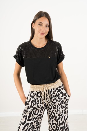 T-shirt ester avec ester de t-shirt paillettes avec ester de t-shirt paillettes avec paillettes