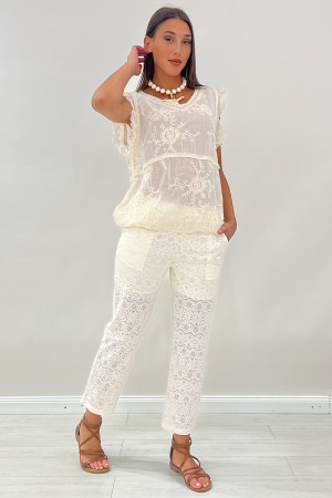 Opalhose perforierte Spitzenhose Opal in perforierten Spitze Opalhosen in perforierter Spitze