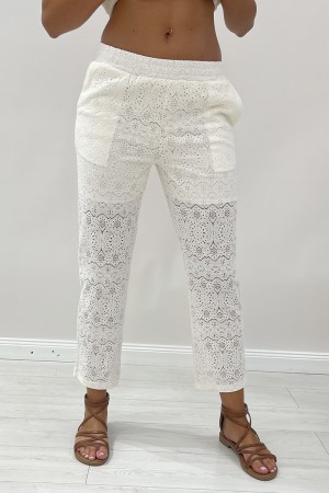 Pantalone Opal in pizzo traforato Pantalone Opal in pizzo traforato Pantalone Opal in pizzo traforato
