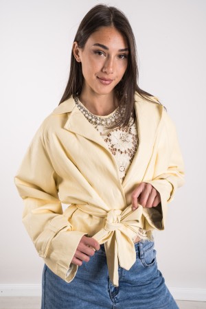 giacca ines in ecopelle con cinta giacca ines in ecopelle con cinta giacca ines in ecopelle con cinta