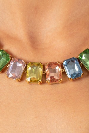 Collana Diamante con pietre luminose Collana Diamante con pietre luminose Collana Diamante con pietre luminose