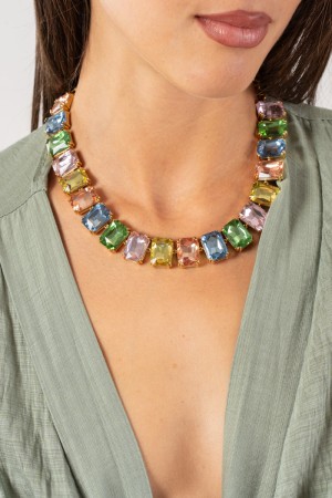 Collana Diamante con pietre luminose Collana Diamante con pietre luminose Collana Diamante con pietre luminose