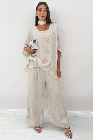 Koordinierte Betta-Bluse und Hosen mit Details in der Spitze häkeln, koordinierte BETTA-Bluse und Hosen mit Details in ...