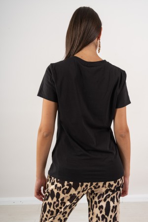 t-shirt sabri manica corta con stella strass anteriore t-shirt sabri manica corta con stella strass anteriore t-shirt sabri m...