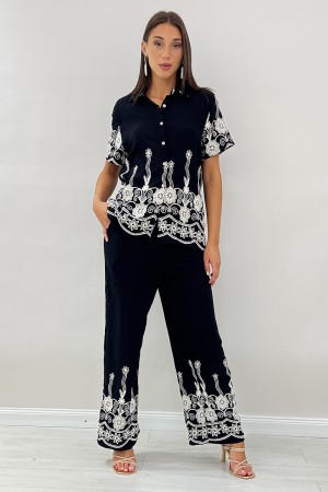 Chemise et pantalon Asia coordonnés avec inserts botaniques ASIA Chemise et pantalon Asia coordonnés avec inserts botaniques Coo