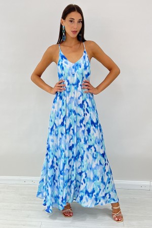 Robe longue Florì avec abstrait Fantasy Numuat Robe longue Florì avec une robe longue dégradé de fantaisie abstraite Robe longue